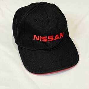 VTG NISSAN Racing Hat L/XL Black Red Fersten Worldwide Prestige Collection Cap